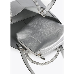 Borsa shopper metallizzata
