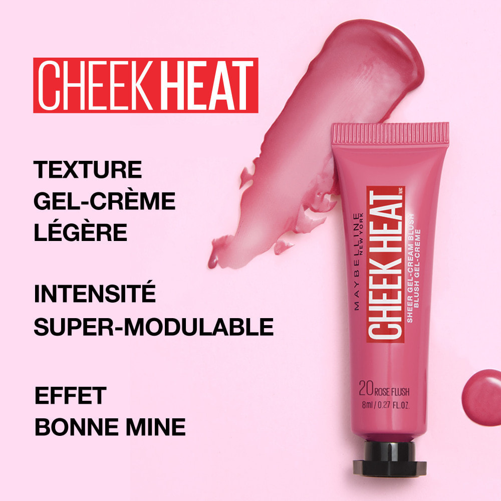 CHEEK HEAT Blush Gel-Crème 20 ROSE FLASH 10 ML