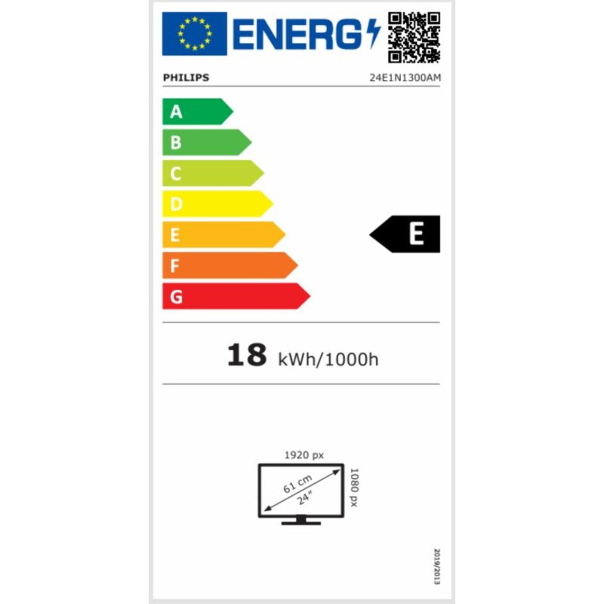 Ecran PC PHILIPS 24E1N1300A 24'' Full HD IPS 100 Hz