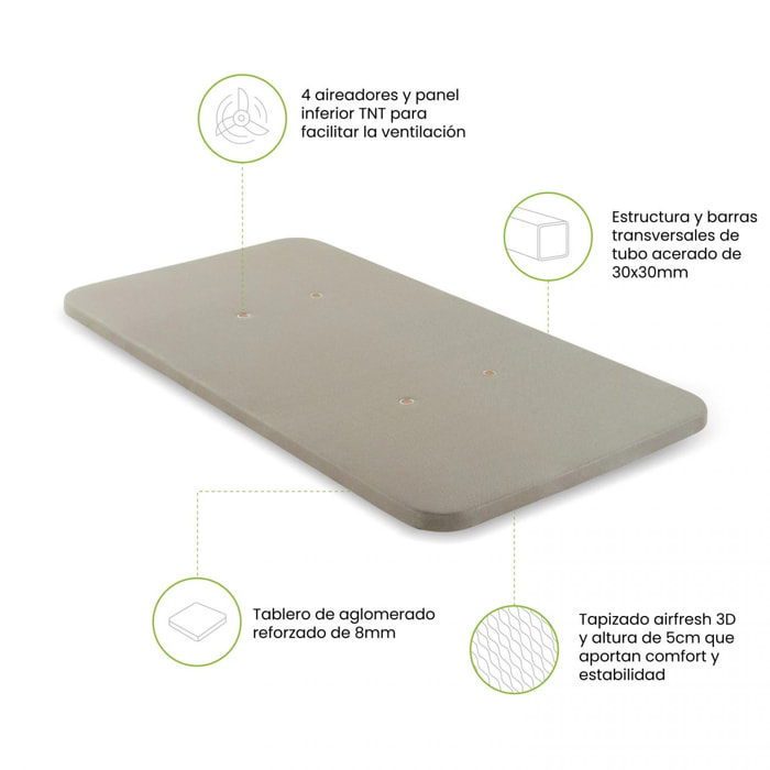 Base tapizada Air 3D - Sin patas