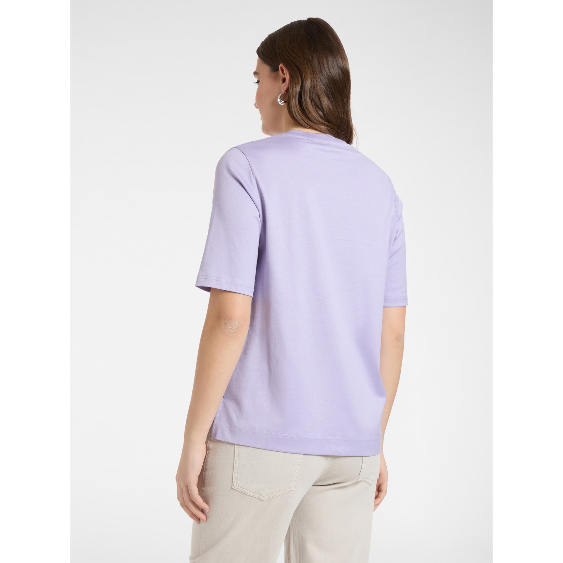 Elena Mirò - Camiseta de algodón con libélulas - Violeta