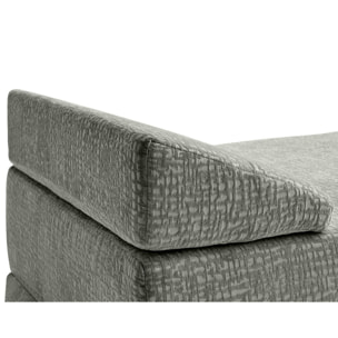 Brescia - banquette 3 places convertible en tissu velours relief - Gris