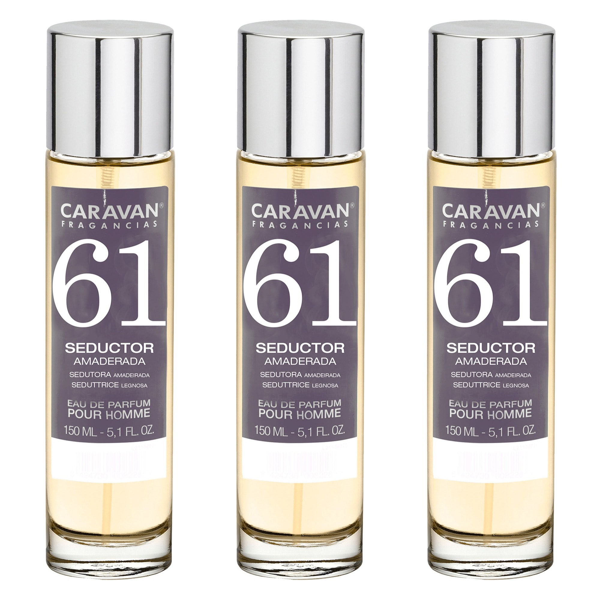 Caravan fragancias set de 3 frascos perfume de hombre nº61, de 150 ml