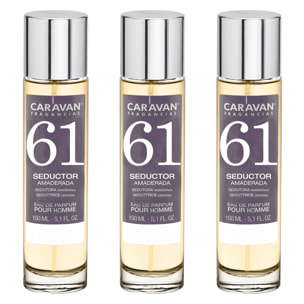 Caravan fragancias set de 3 frascos perfume de hombre nº61, de 150 ml