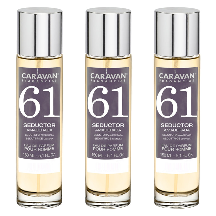 Caravan fragancias set de 3 frascos perfume de hombre nº61, de 150 ml