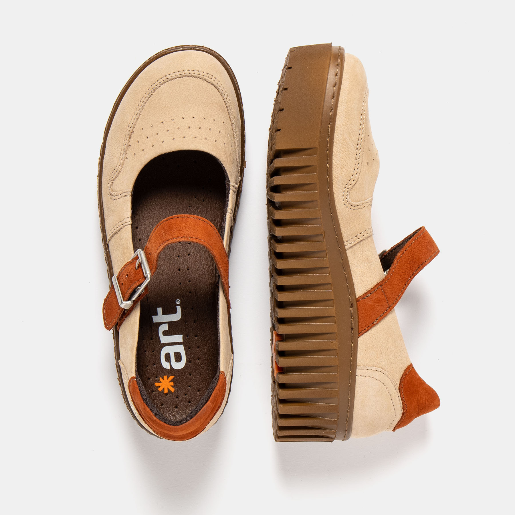 Zapatos 1515 MULTI CREAM-D.ORANGE/BRIGHTON color Cream-d.orange