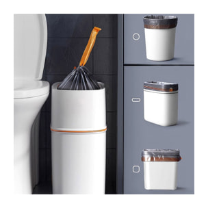 Joybos - 5 rollos de bolsas de basura negras con cordón