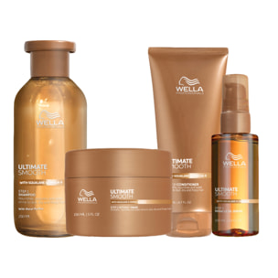 WELLA Kit Ultimate Smooth Step 1 Shampoo 250ml + Step 2 Intense Mask 150 + Step 2 Conditioner 200ml + Step 3 Serum Oil 100ml