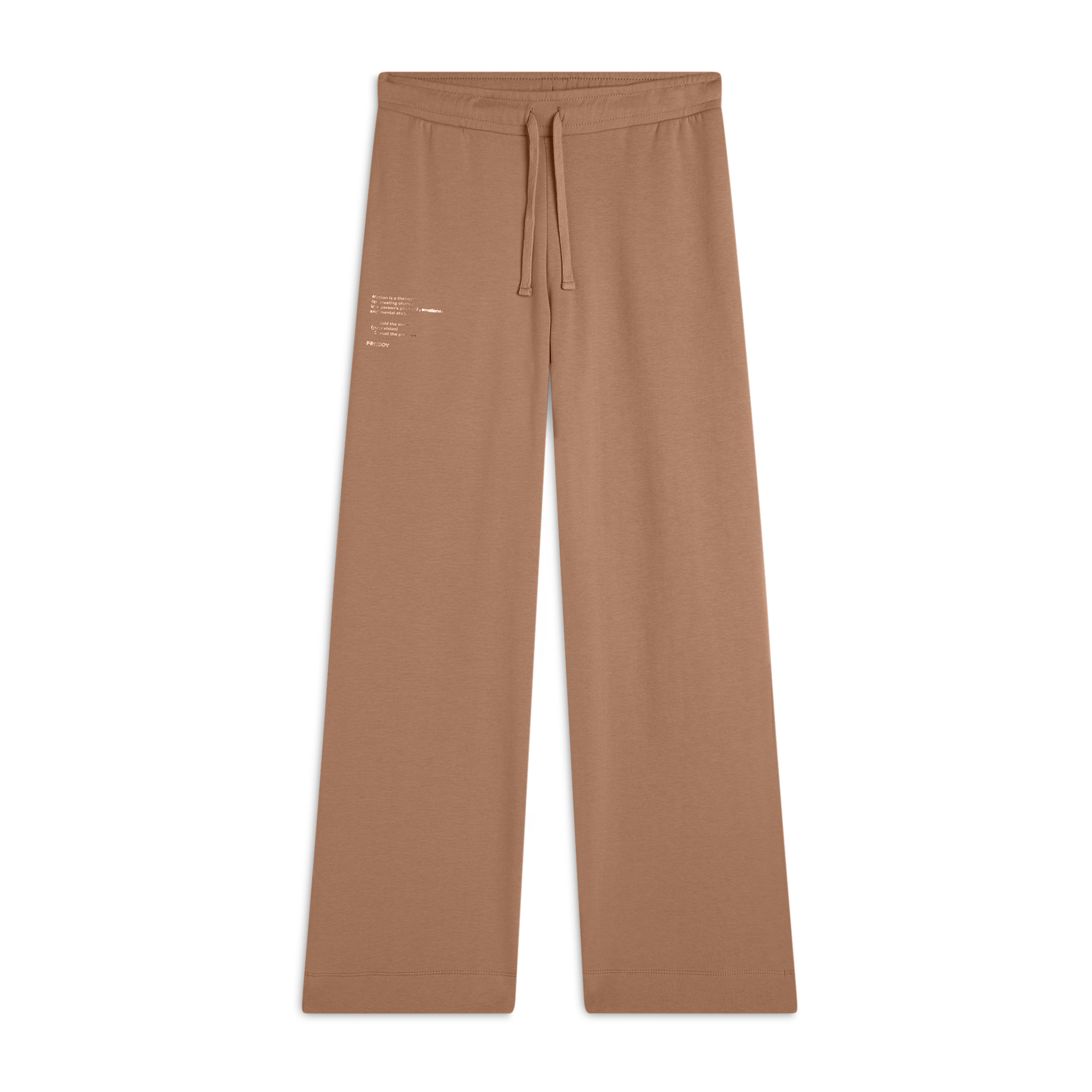 Jogger regular fit in french terry con gamba ampia