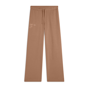 Jogger regular fit in french terry con gamba ampia