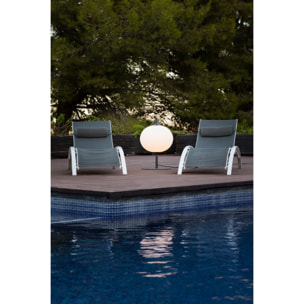 SAIGON OUT 600 R45 Lampadaire gris/blanc mat