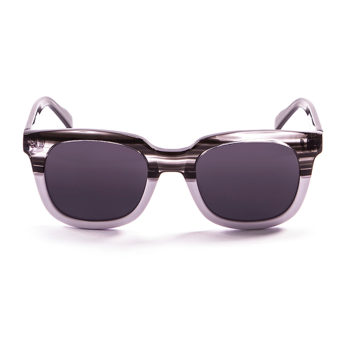 Gafas de sol OCEAN SAN CLEMENTE - Demi negro con detalle blanco / Ahumada