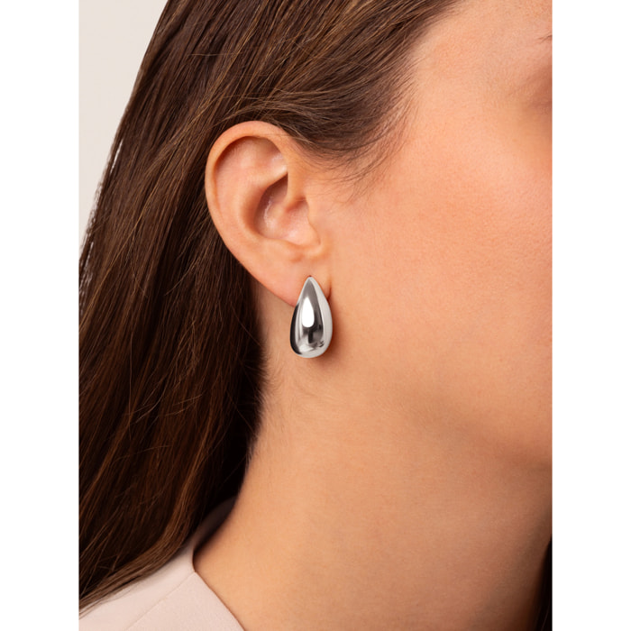 Orecchino Drop in Acciaio