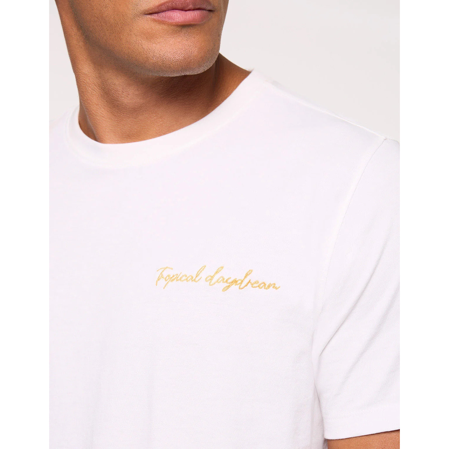 Camiseta Estampado Tropical y Detalle Bordado - Abonito