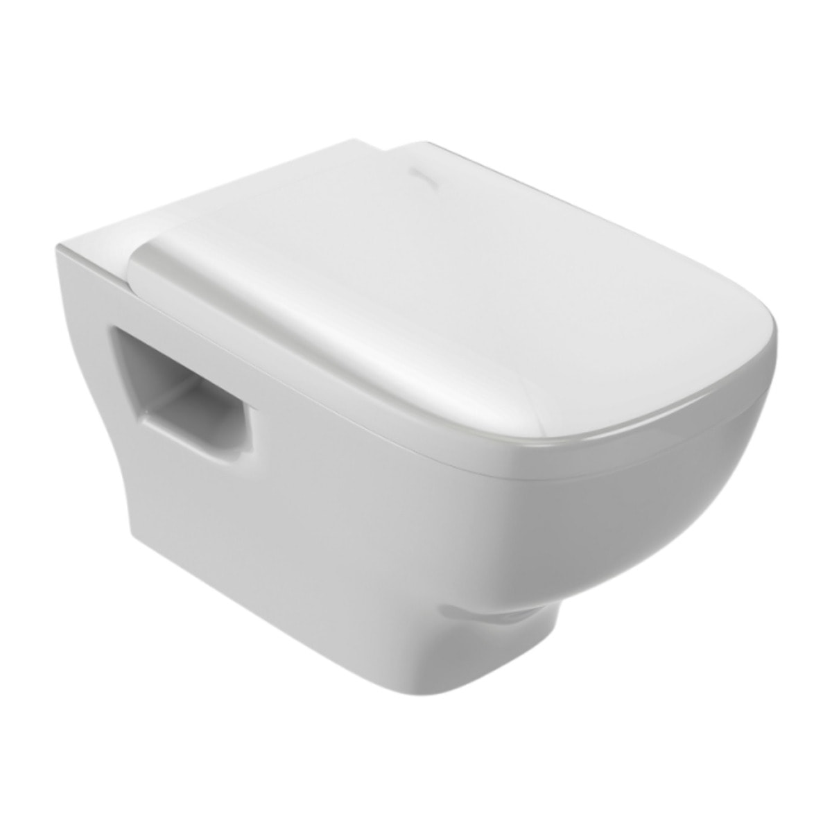 Cuvette WC suspendu sans bride Struktura avec abattant frein de chute et déclipsable