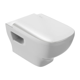 Cuvette WC suspendu sans bride Struktura avec abattant frein de chute et déclipsable