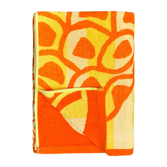 Serviette de plage L éponge velours Jacquard - Ananys - 400g/m²
