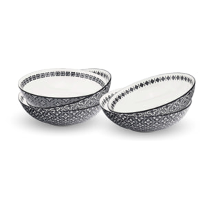 Lot de 6 assiettes creuses, VILLA LES PINS