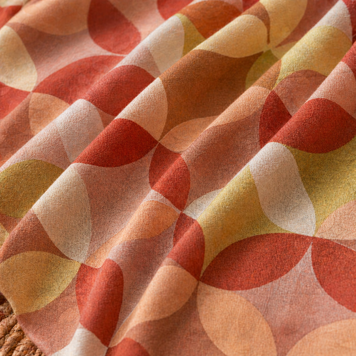 BASSETTI Telo Arredo/Multiuso Sade 270x270 in 100% Cotone_Rosso Mattone