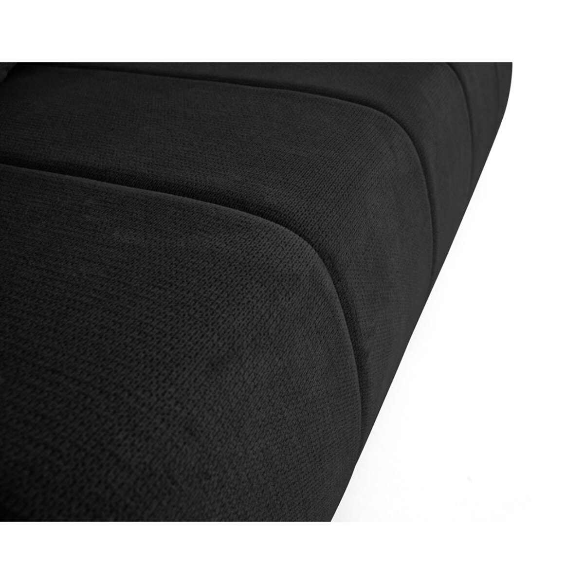 Harper - canapé 3 places convertible avec coffre en tissu texturé - Noir