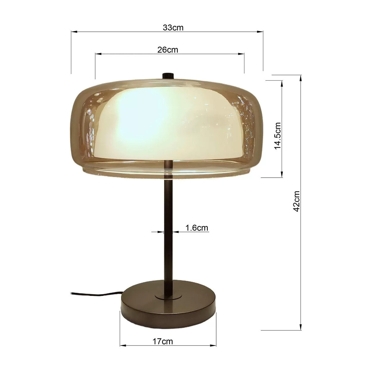 Lampe Shield 42cm Kare Design