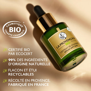 La Provençale Oleo-Jeunesse - Sérum Booster d'Hydratation Anti-âge - Omégas d'huile d'Olive verte & Acide hyaluronique - Tous ty