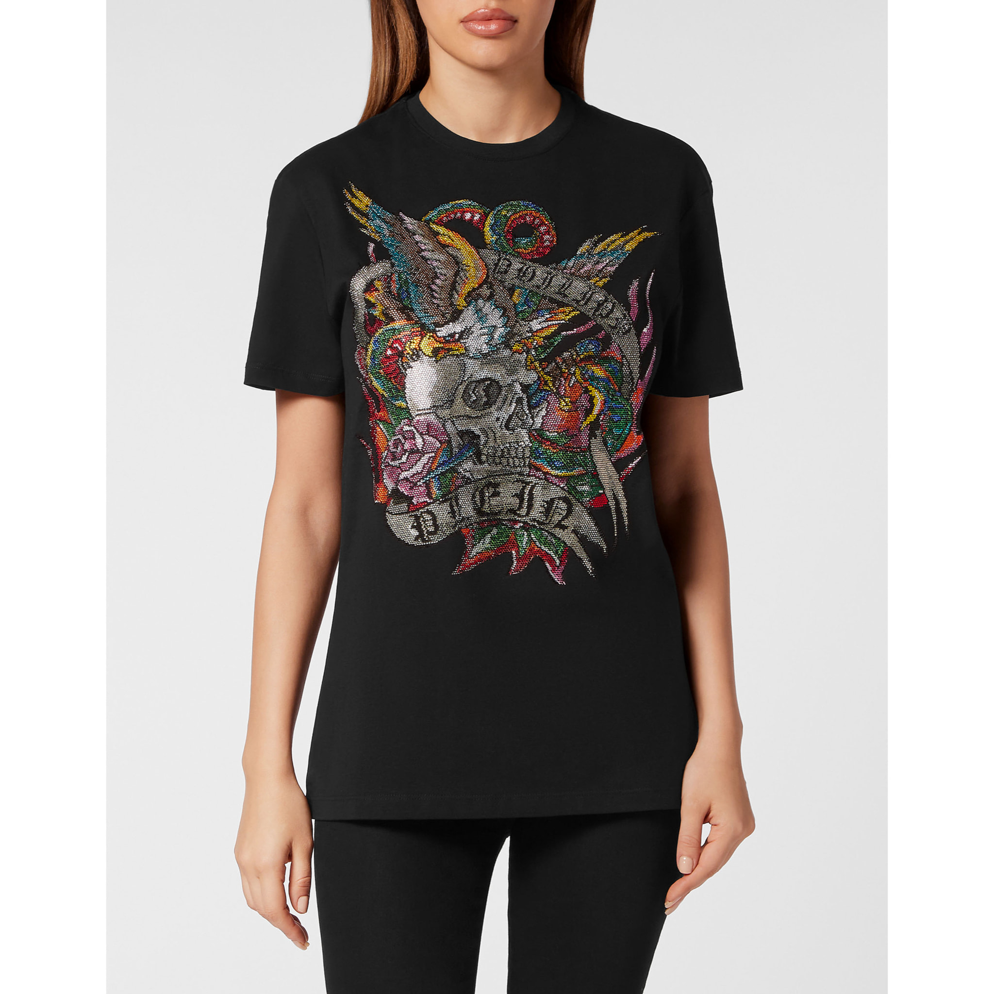 PHILIPP PLEIN T-Shirt Round Neck TATTOO