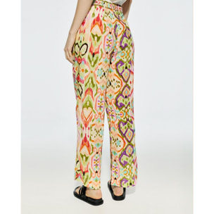 Pantaloni seta stampa culotte