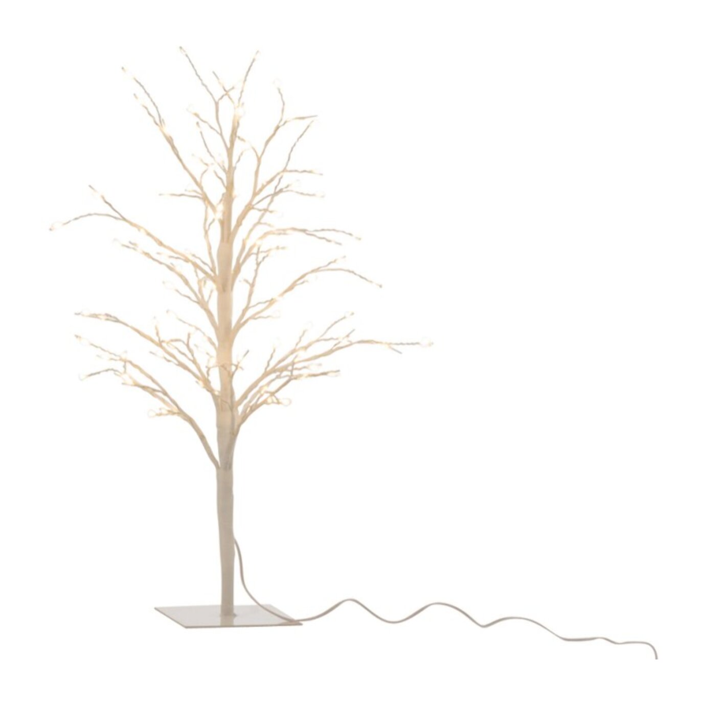 J-Line Arbre Nu + Led Metal Blanc Small