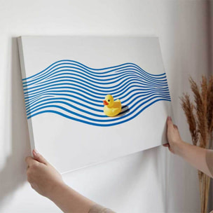 Tableau canard sur vagues graphiques Toile imprimée