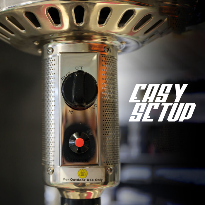 Termopatio Niklas Bianco - Stufa A Gas Da Esterno 13 Kw