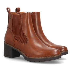 Botines de mujer estilo Chelsea con diseño clásico y paneles laterales