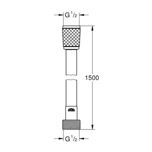 GROHE Flexible de douche VitalioFlex Trend 1,5 mètres