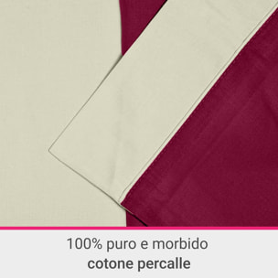 Completo letto Double-Color IPERSAN Bordeaux/Panna