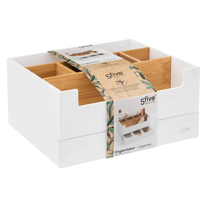 Organiseur 1 tiroir "Naturéo" blanc