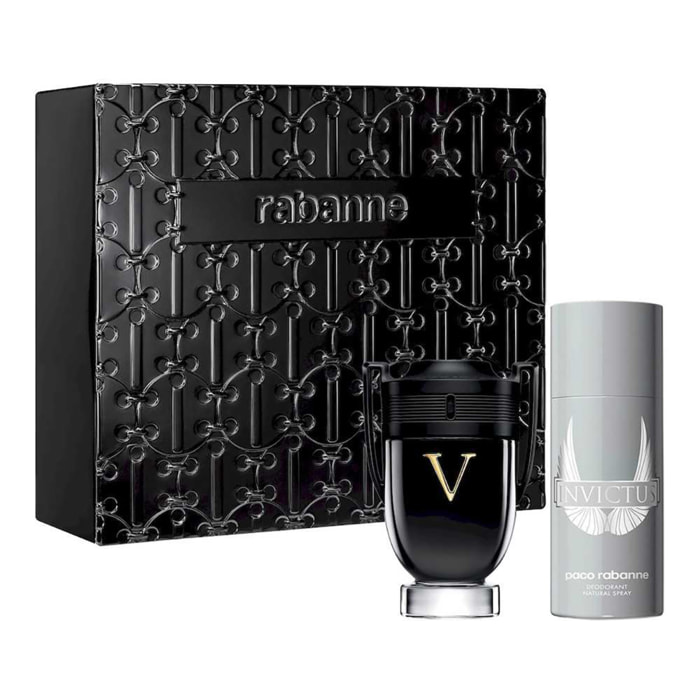 Paco Rabanne Invictus Victory Parfum + Deodorante Set Cofanetto Regalo Uomo 100 ML + 150 ML