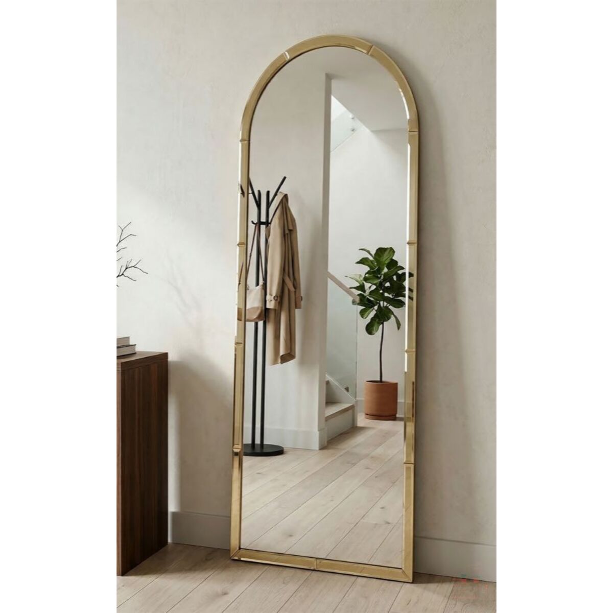 SPECCHIO DA MURO BAKU ORO CM 55X2X150 (MISURA SPECCHIO CM 49X144)