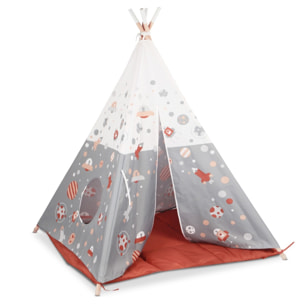 Tipi infantil niños COSMO TIPI poliéster con ventana y base acolchada