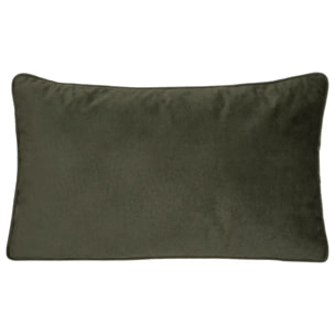 Coussin "LILOU" coton vert kaki 30x50cm