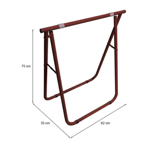 Cavalletto Osimo, Complemento d'arredo, Articolo decorativo, Accessorio d'arredo, 62x35 h75 cm, Rosso