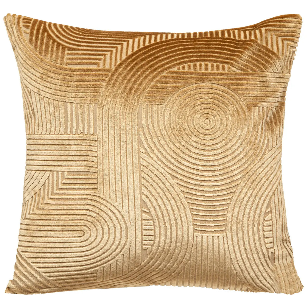 Housse de coussin "Atelier" en velours 40x40cm jaune ocre