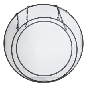 Set de 3 miroirs ronds noir D20/24/29cm