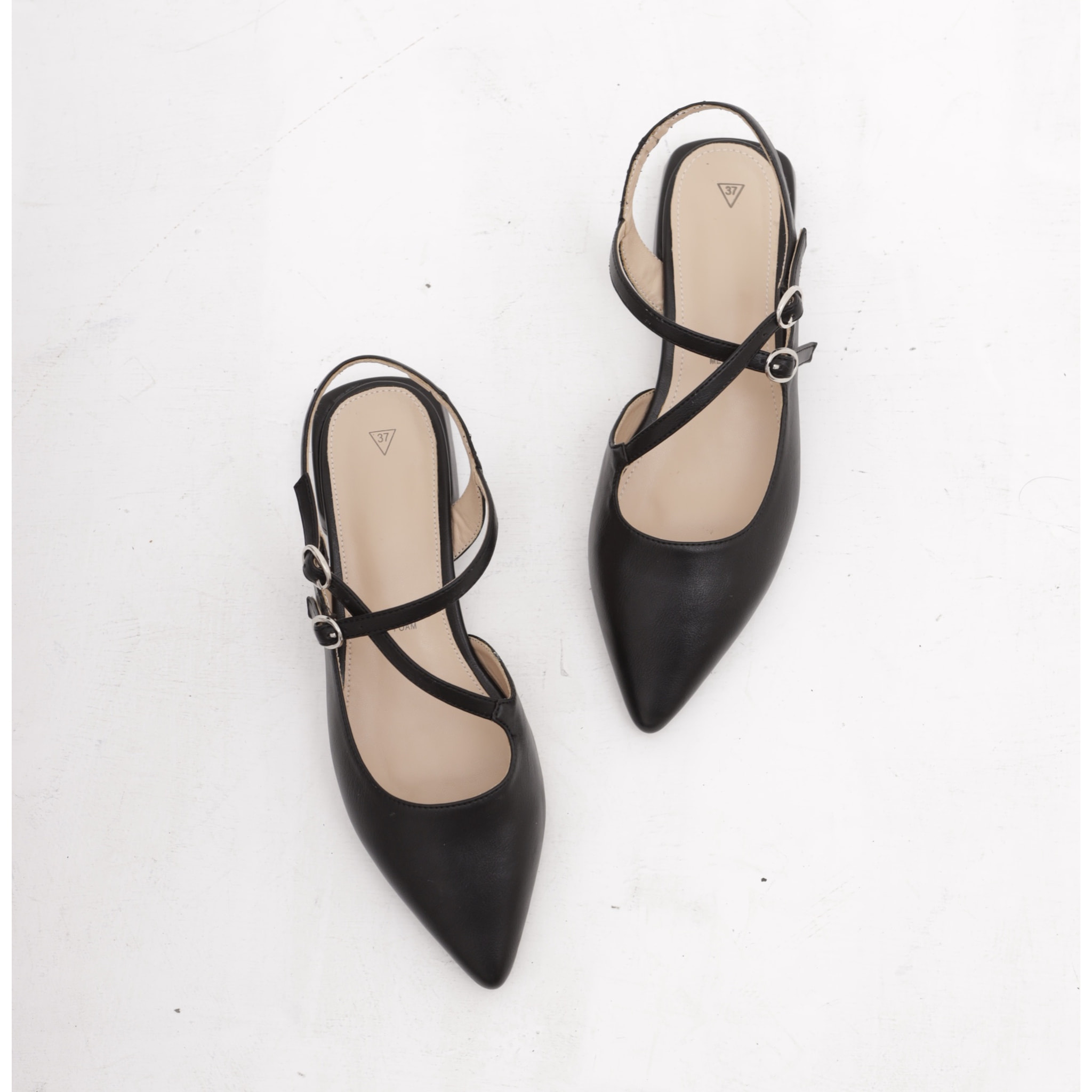 SLINGBACK FLAT INCROCIO NERO
