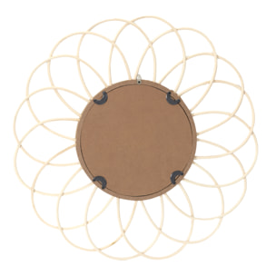 Miroir Rotin Rosace 56cm