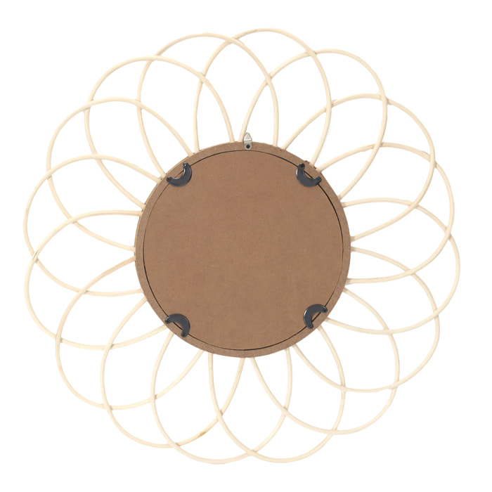 Miroir Rotin Rosace 56cm