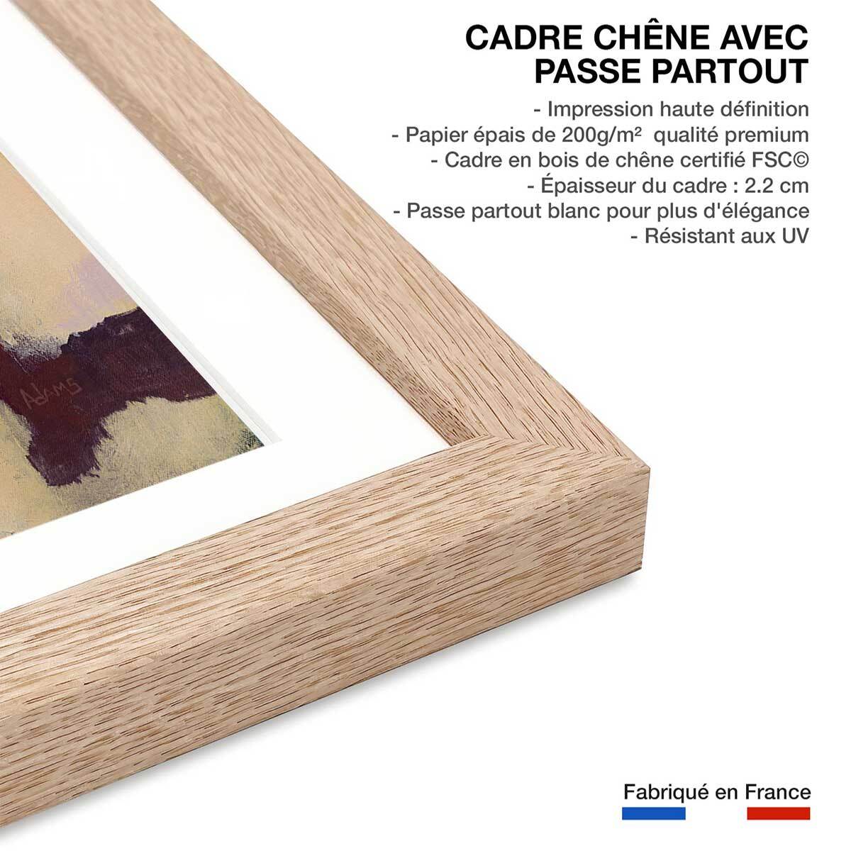 Poster casa ocre Affiche sous cadre bois