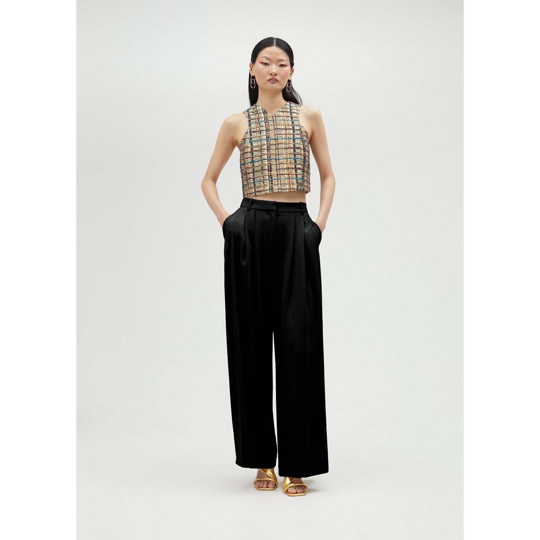 Pantaloni a palazzo con pinces