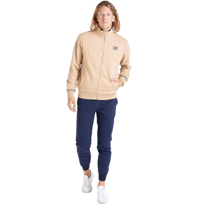 Tuta uomo collo in piedi e zip College Ash