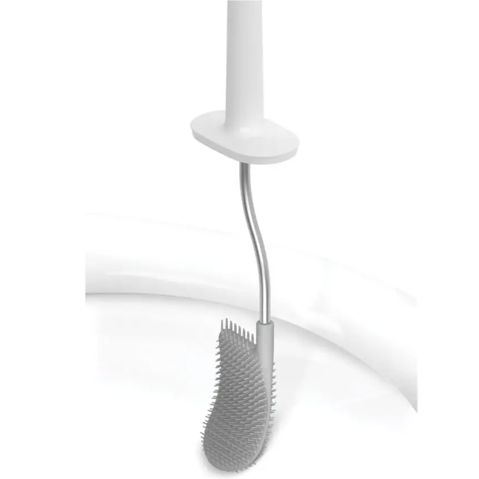 Flex™ Plus Brosse de toilette avec espace de rangement pour détergents ou aérosols, Gris clair (70516)