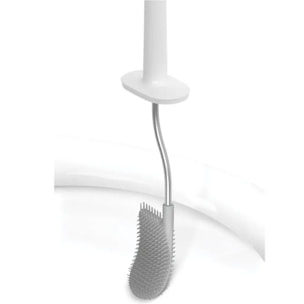 Flex™ Plus Brosse de toilette avec espace de rangement pour détergents ou aérosols, Gris clair (70516)
